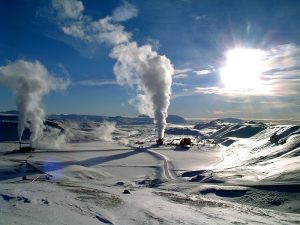 Krafla Geothermal Power Station in Iceland