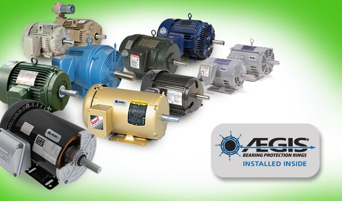 Motors with AEGIS factory installed are available from ABB Motors &amp; Mechanical, WEG Electric, Marathon, TECO, LEESON, GE, and many more