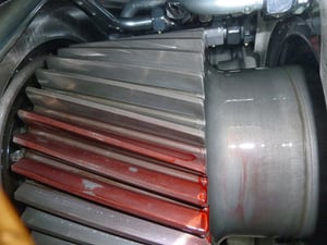 Tiger striping on gearbox teeth