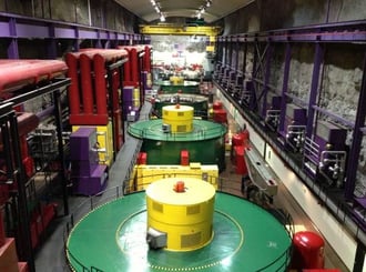 Generators at a hydroelectric plant